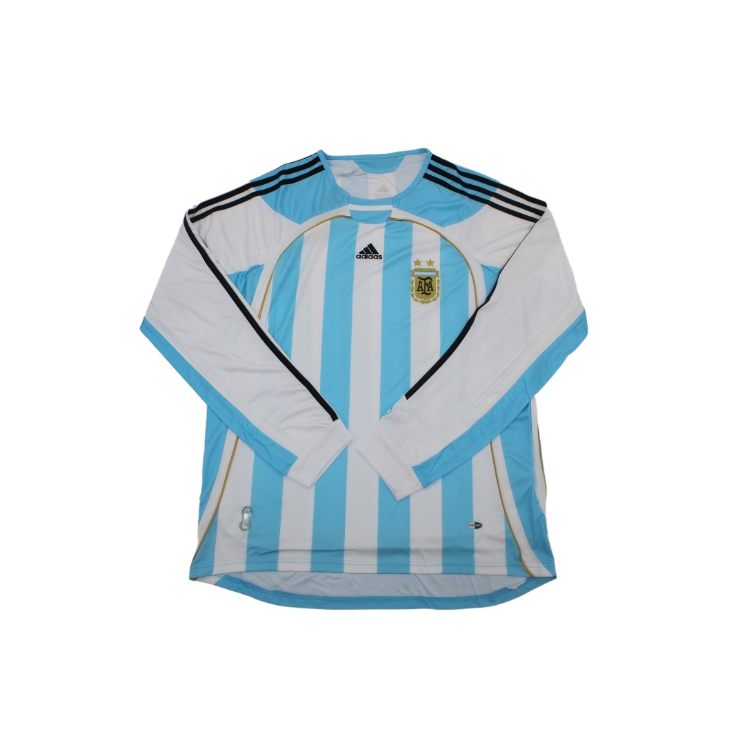 2006 Argentina Home Retro Football Shirt Long Sleeve  2006 Argentina Home Retro Football Shirt Long Sleeve