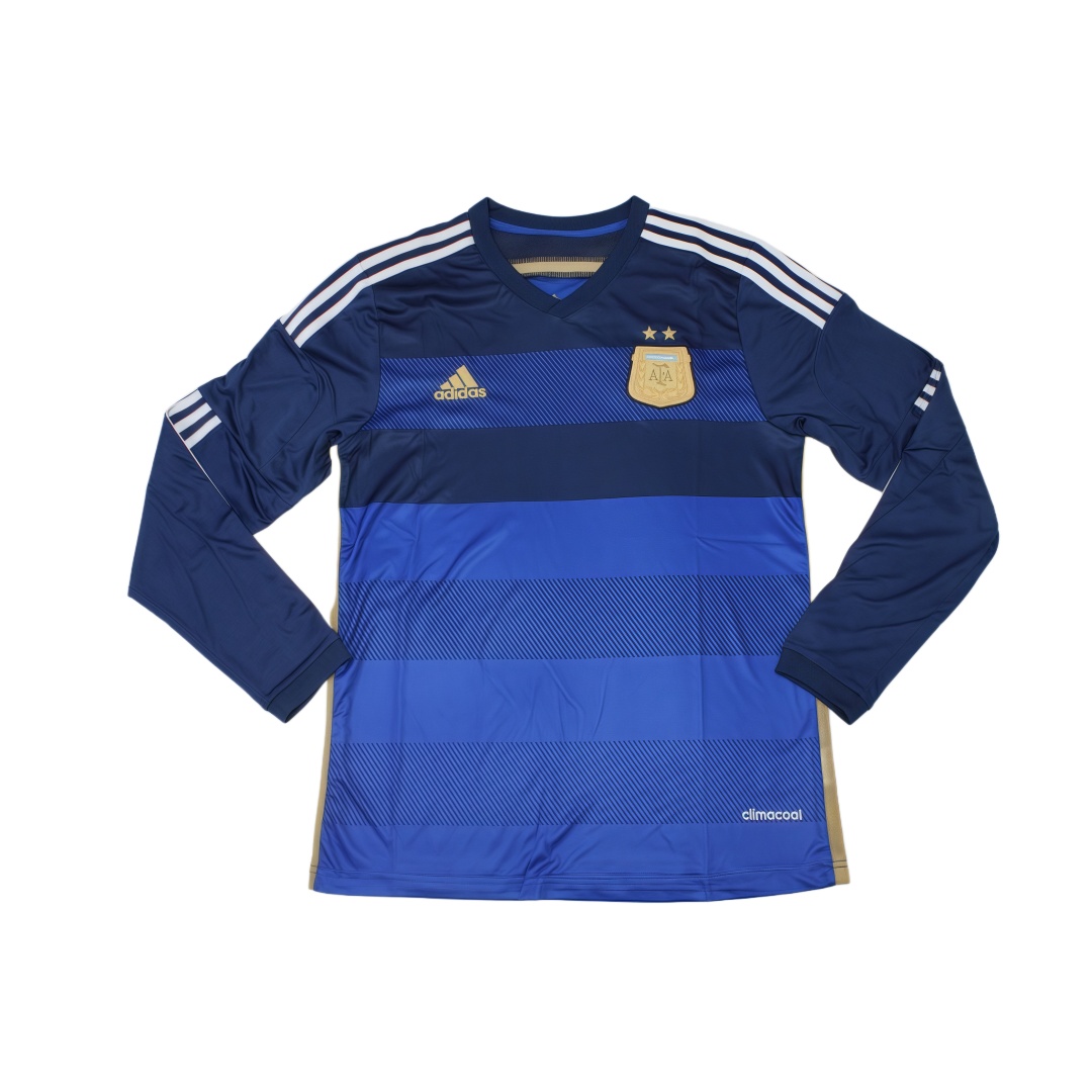 2014 Argentina Away Retro Football Shirt Long Sleeve  2014 Argentina Away Retro Football Shirt Long Sleeve