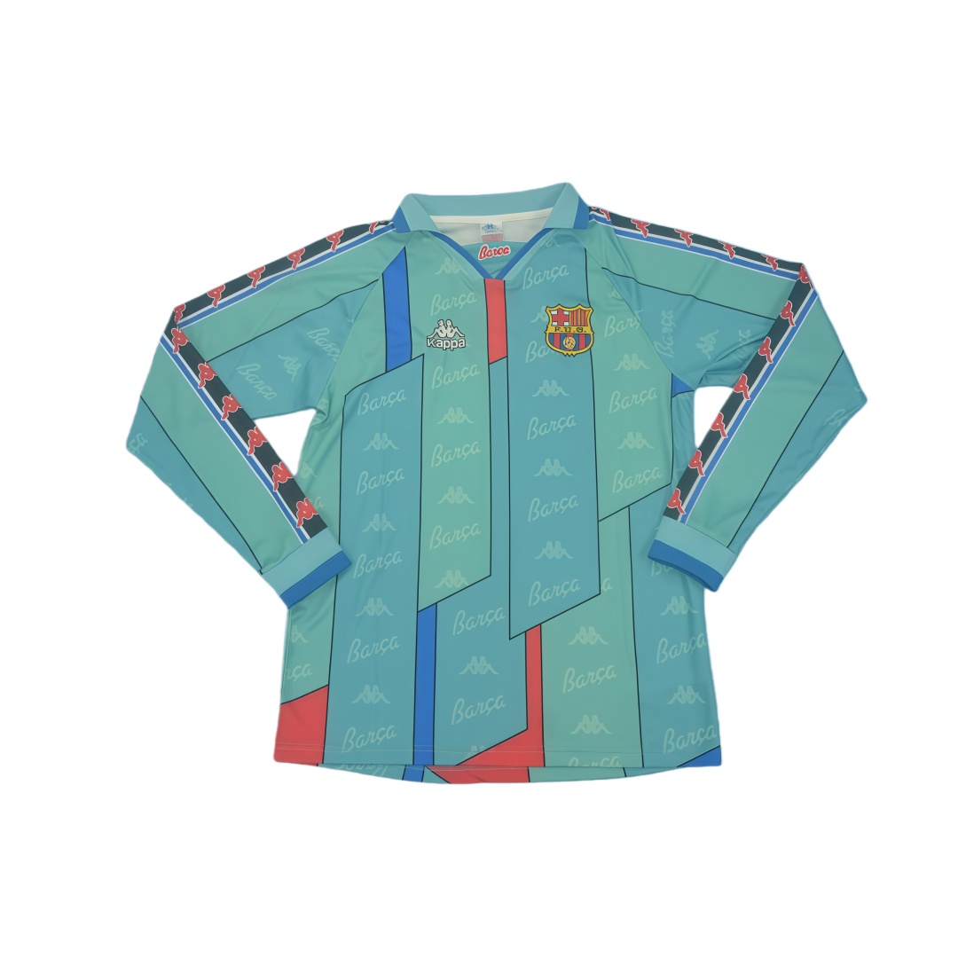 1995–97 Barcelona Away Retro Football Shirt Long Sleeve