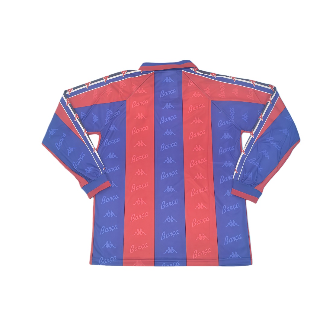 1995–97 Barcelona Home Retro Football Shirt Long Sleeve