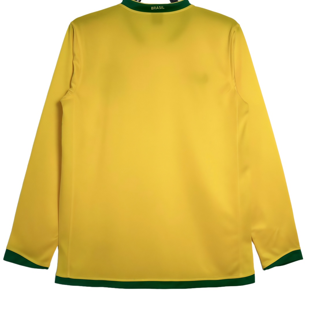 2006 Brazil Home Retro Football Shirt Long Sleeve