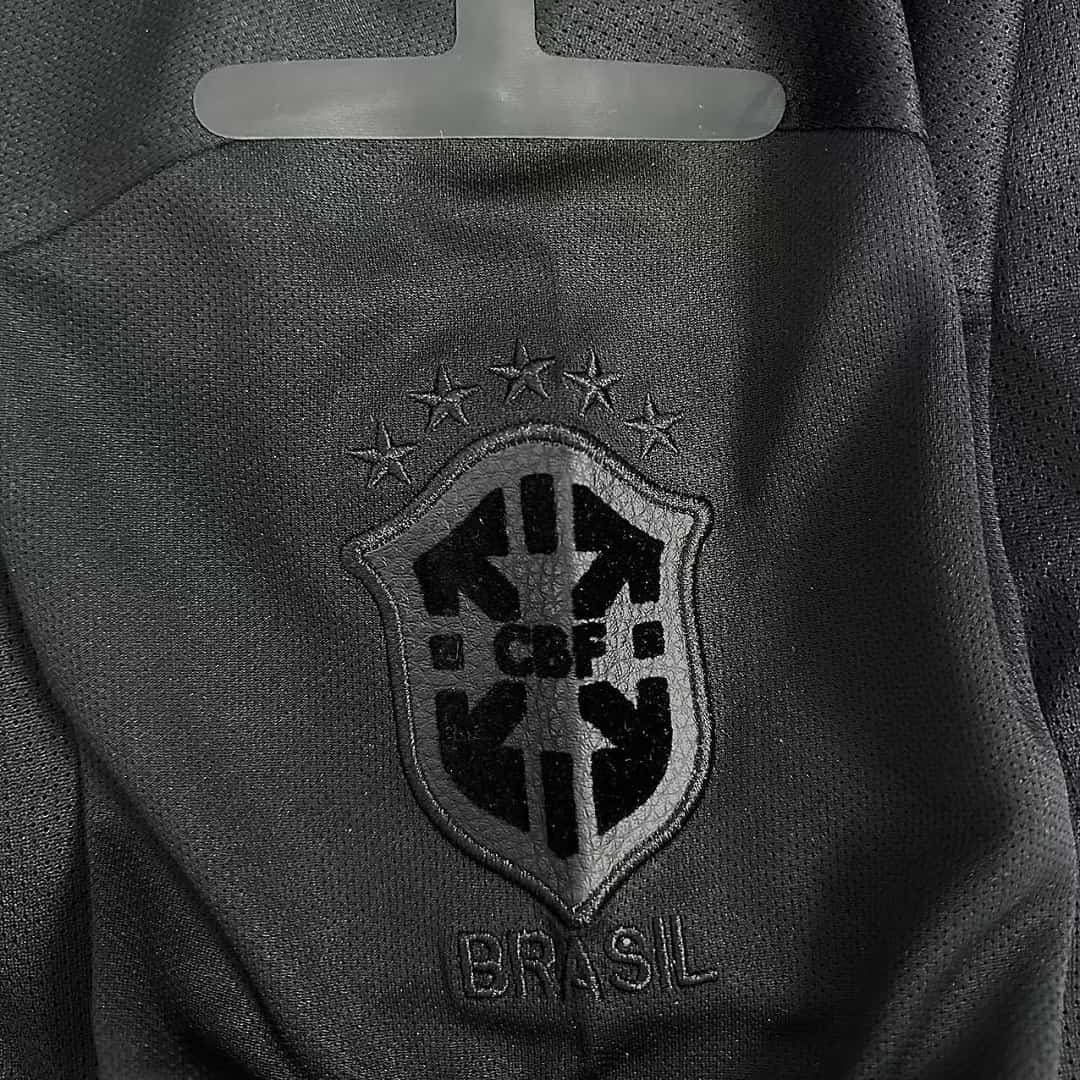 2013-14 Brazil All Black Retro Football Shirt
