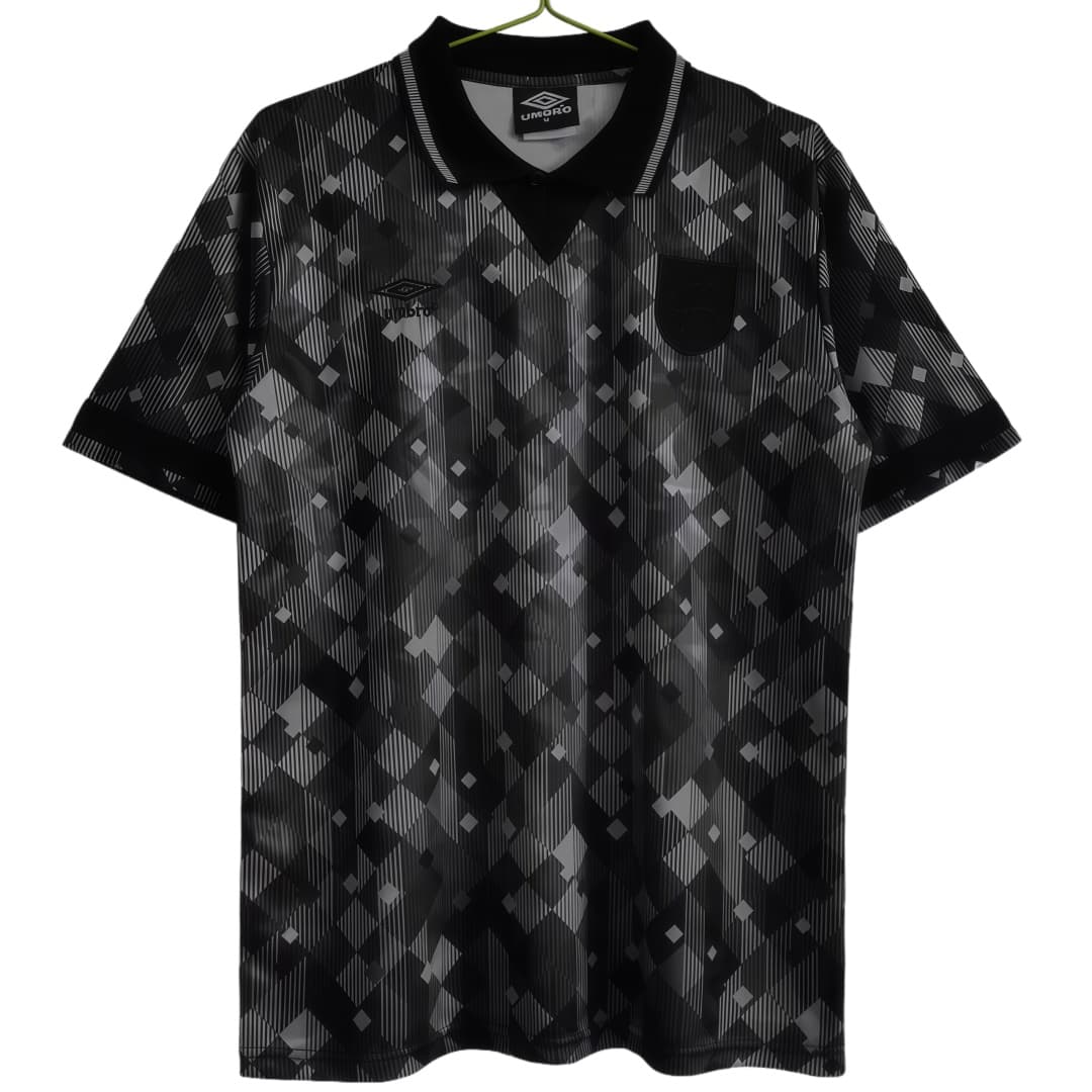 1990 England Black Retro Football Shirt  1990 England Black Retro Football Shirt