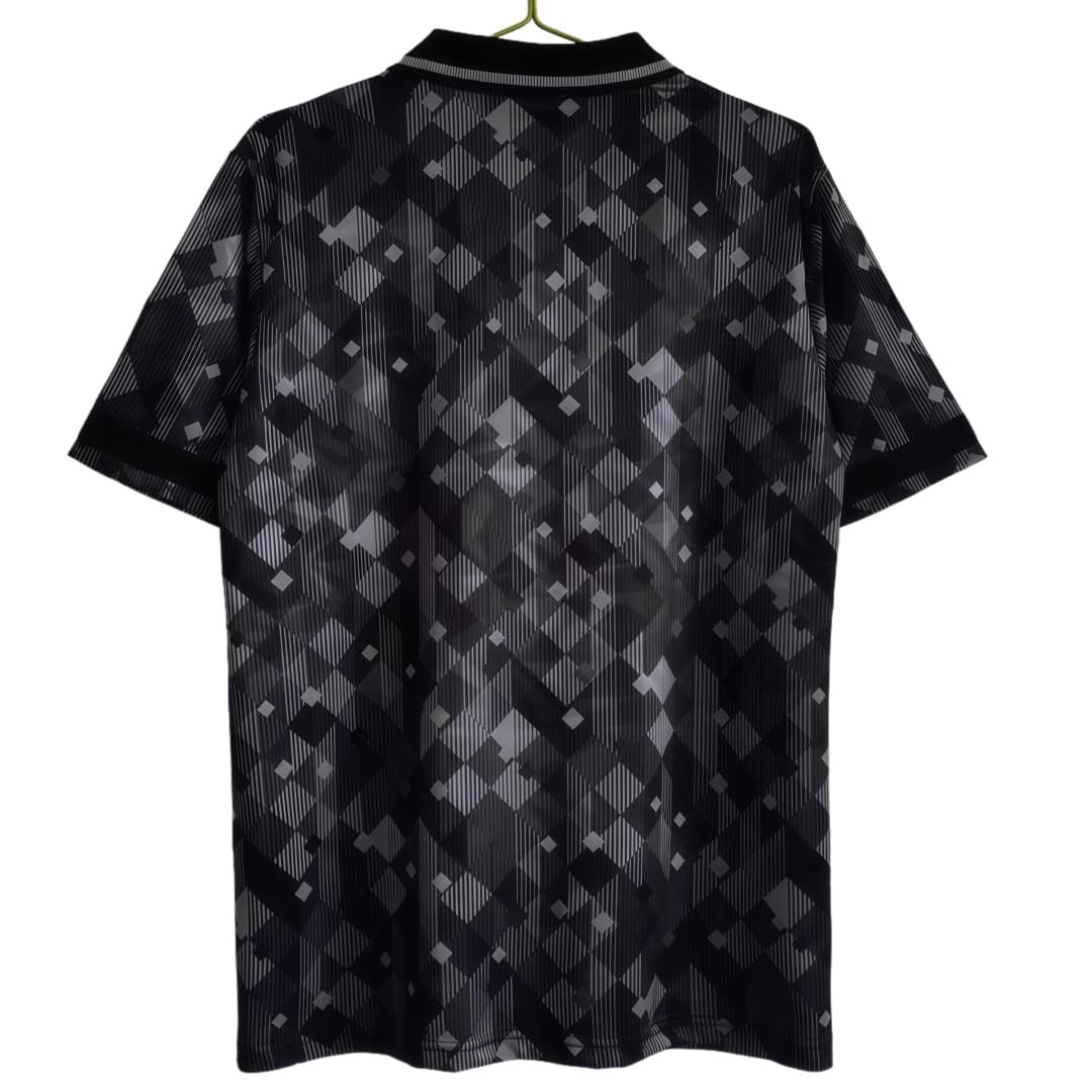 1990 England Black Retro Football Shirt