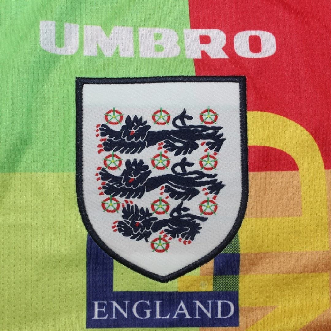 1996 England Goalkeeper Retro Football Shirt Long Sleeve
