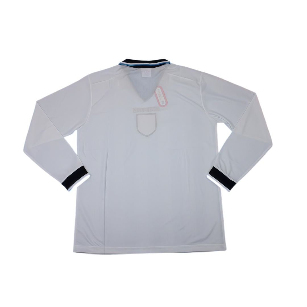 1996 England Home Retro Football Shirt Long Sleeve