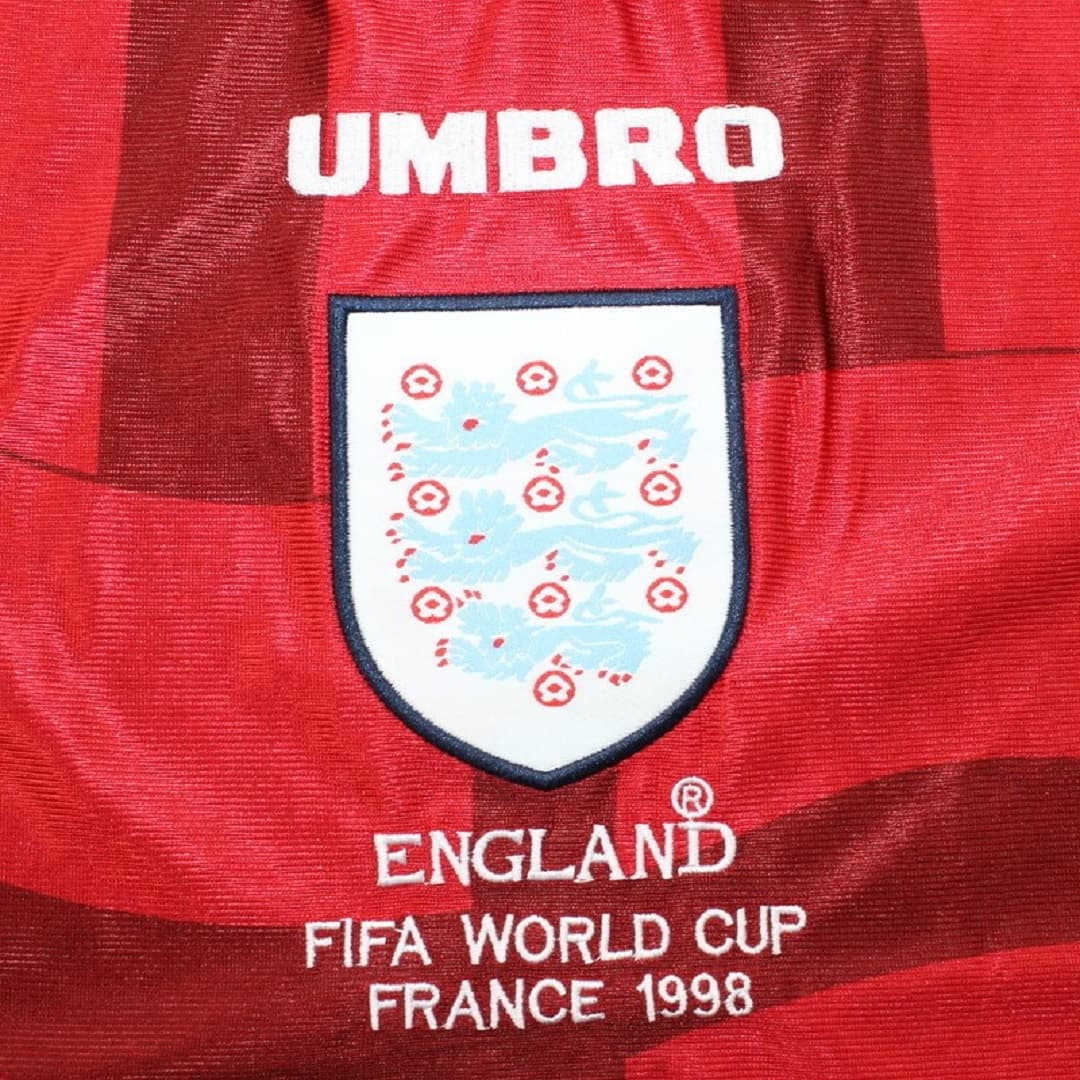 1998 England Away Retro Football Shirt Long Sleeve