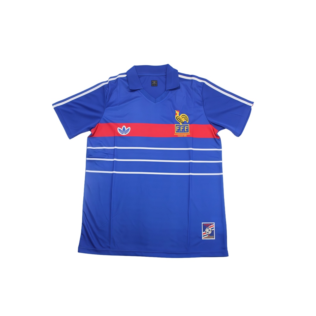 1984 France Home Retro Football Shirt Champion  1984 France Home Retro Football Shirt Champion