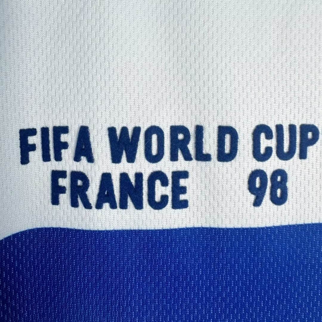 1998 France Away Retro Football Shirt Long Sleeve