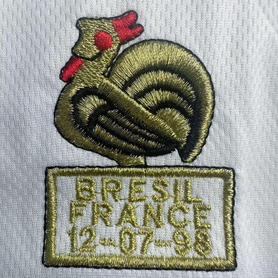 1998 France Away Retro Football Shirt Long Sleeve