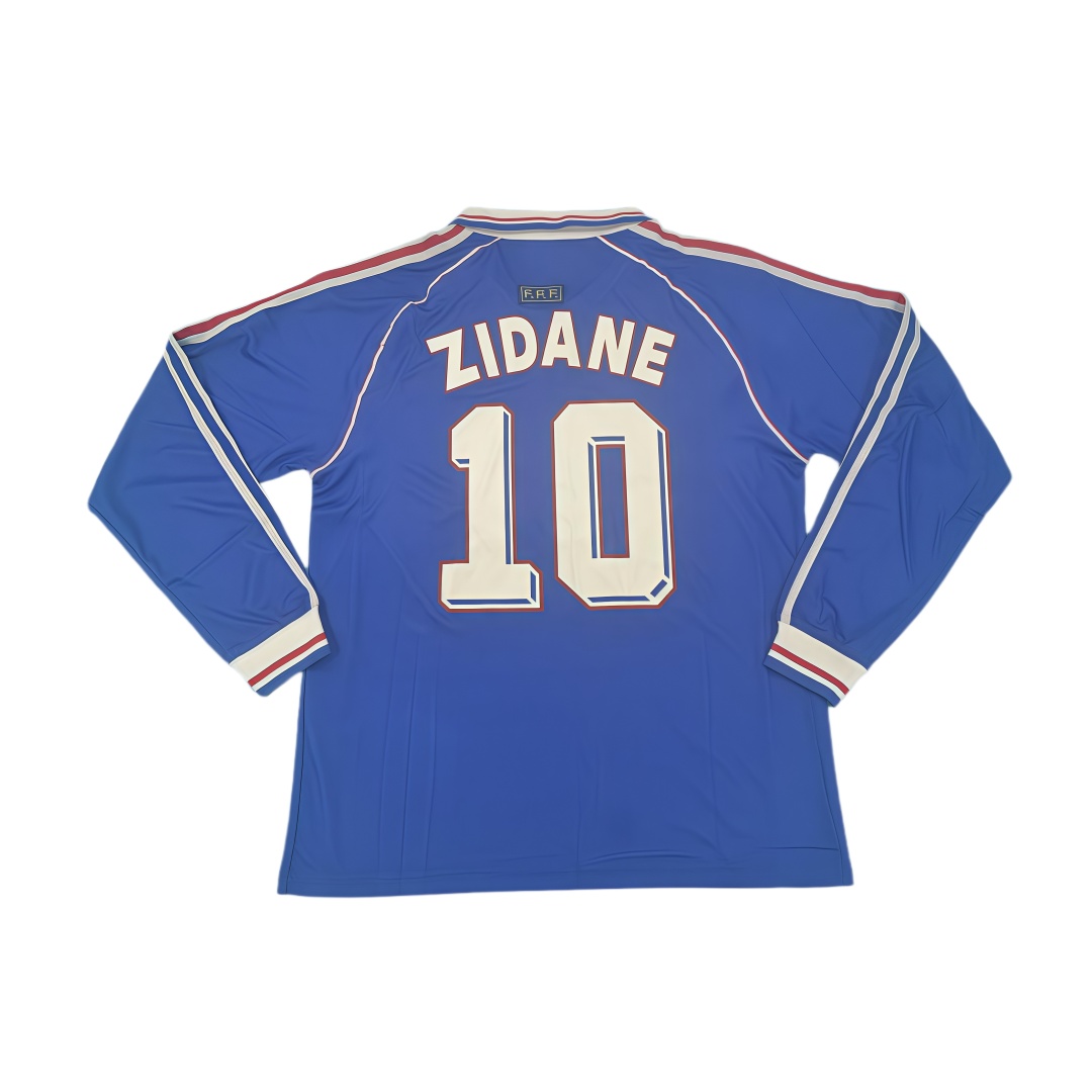 1998 France Home Retro Football Shirt Long Sleeve