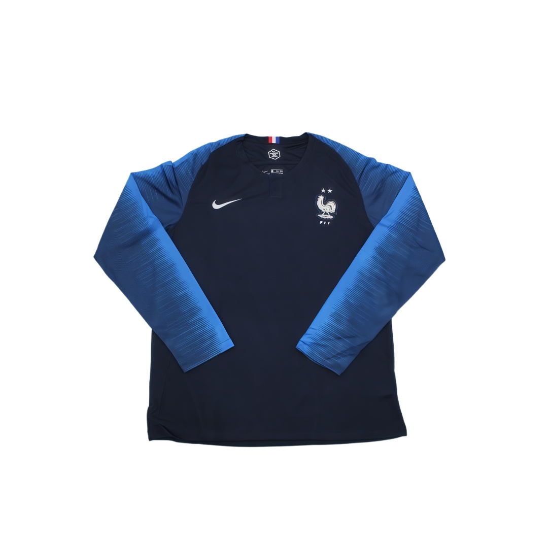 2018-19 France Home Retro Football Shirt Long Sleeve  2018-19 France Home Retro Football Shirt Long Sleeve