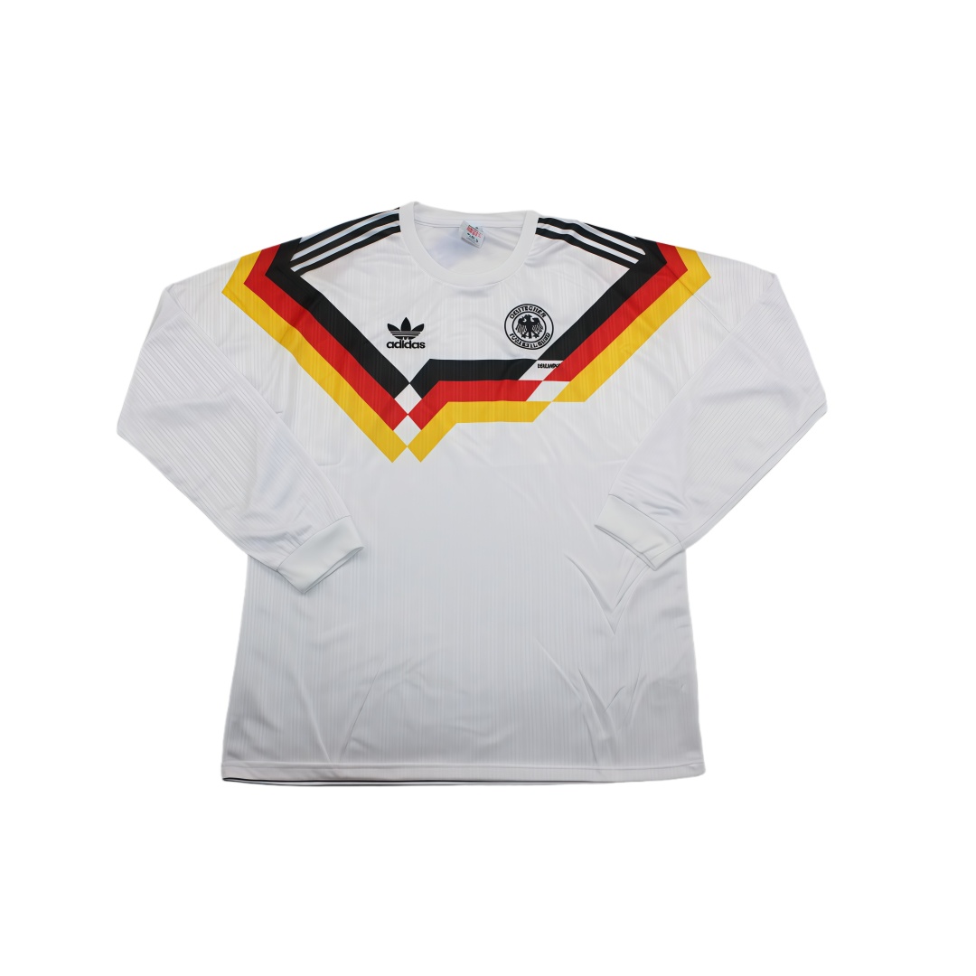 1990 Germany Home Retro Football Shirt Long Sleeve  1990 Germany Home Retro Football Shirt Long Sleeve