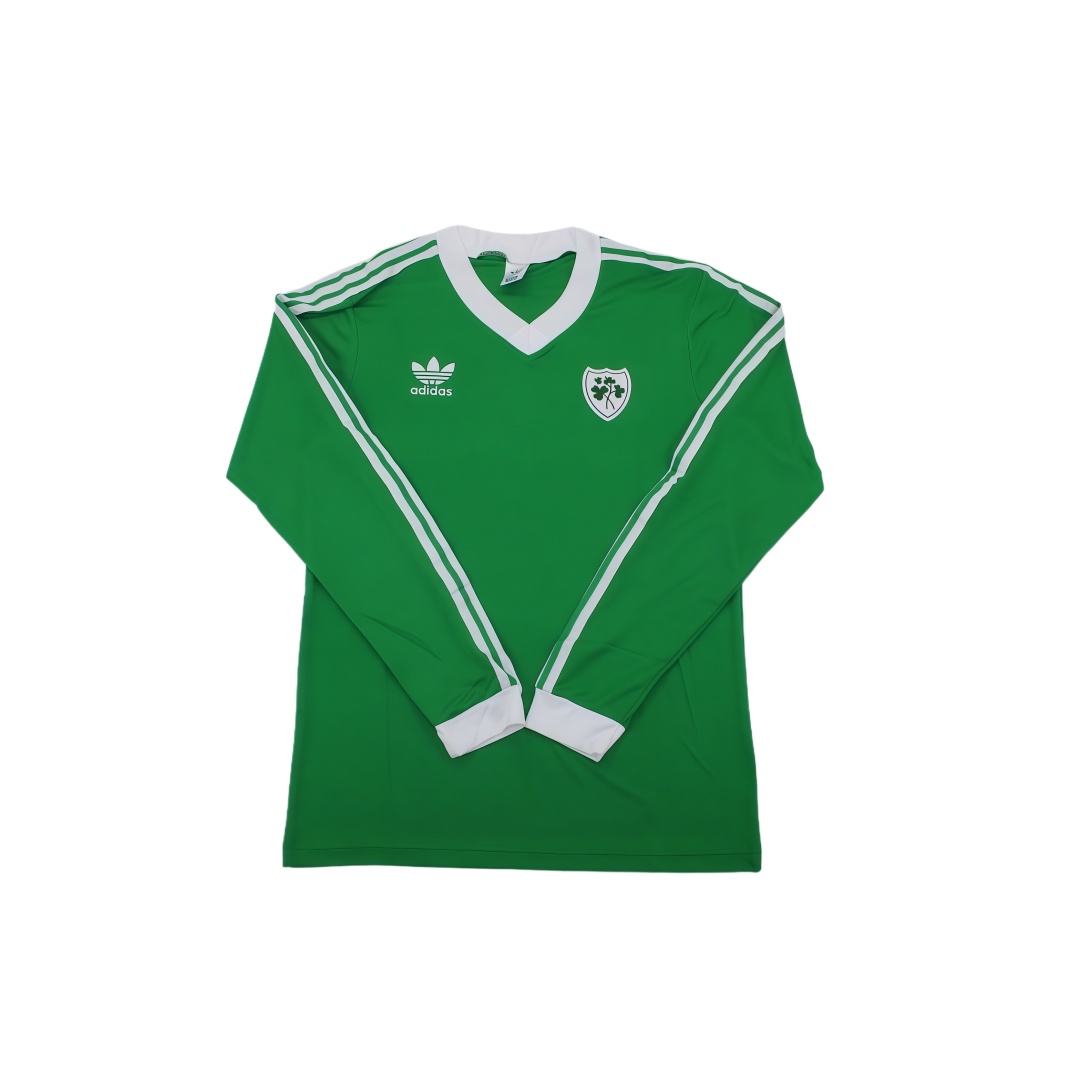 1986 Ireland Home Retro Football Shirt Long Sleeve  1986 Ireland Home Retro Football Shirt Long Sleeve