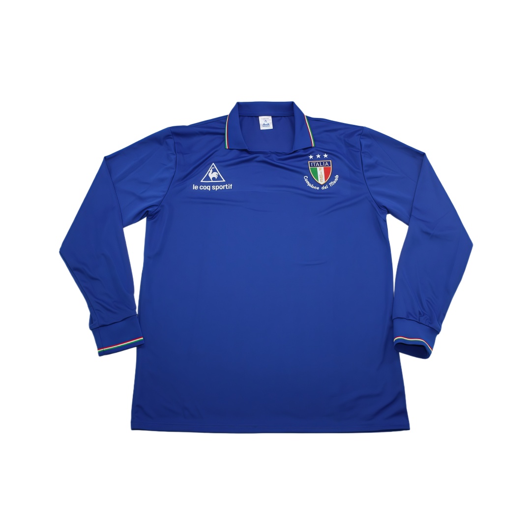 1982 Italy Home Retro Football Shirt Long Sleeve  1982 Italy Home Retro Football Shirt Long Sleeve