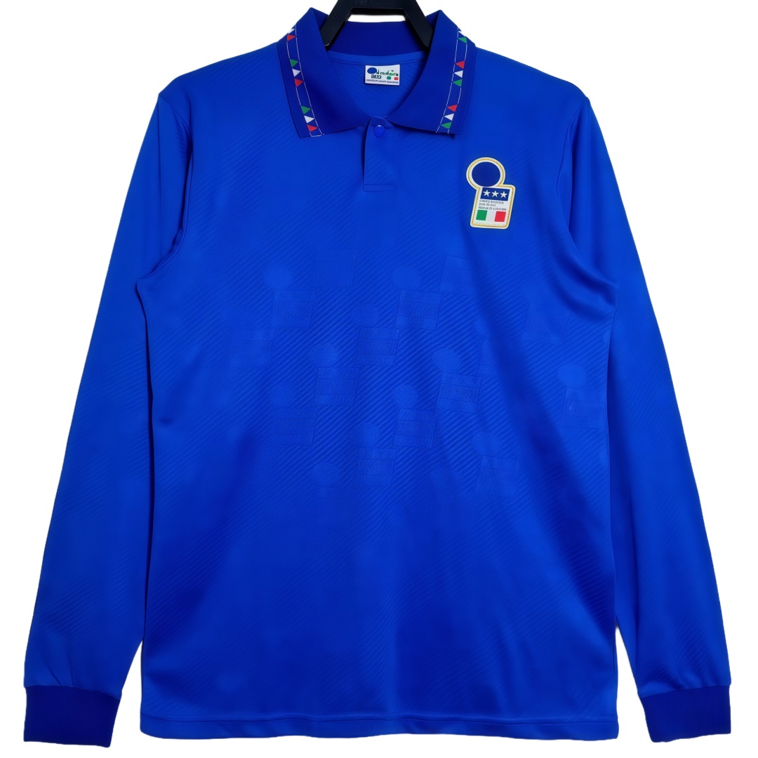 1994 Italy Home Retro Football Shirt Long Sleeve  1994 Italy Home Retro Football Shirt Long Sleeve