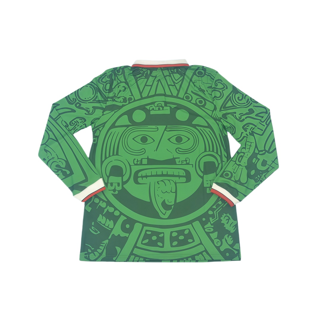 1998 Mexico Home Retro Football Shirt Long Sleeve
