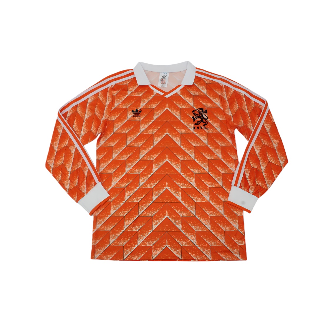 1988 Netherlands Home Retro Football Shirt Long Sleeve