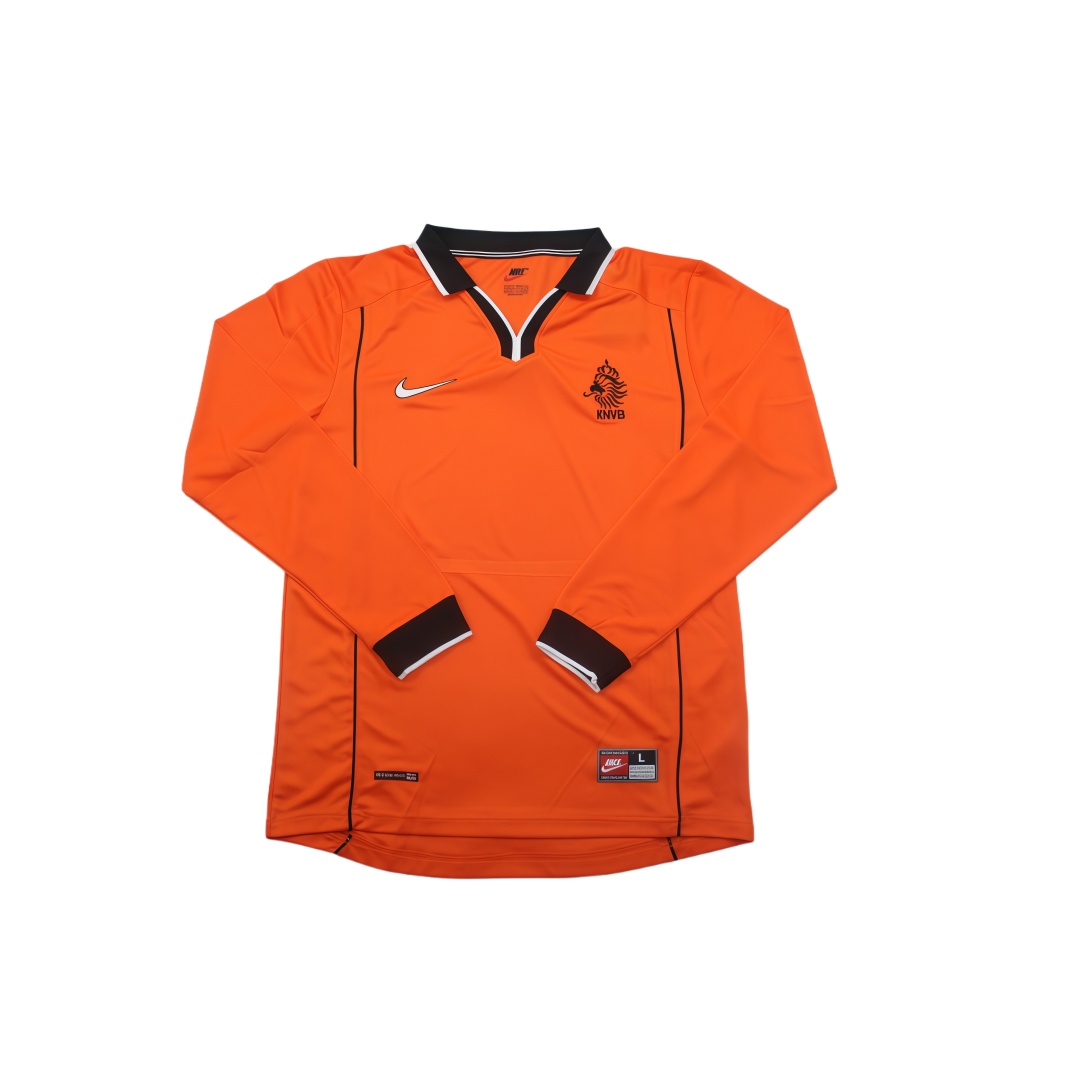 1998 Netherlands Home Retro Football Shirt Long Sleeve