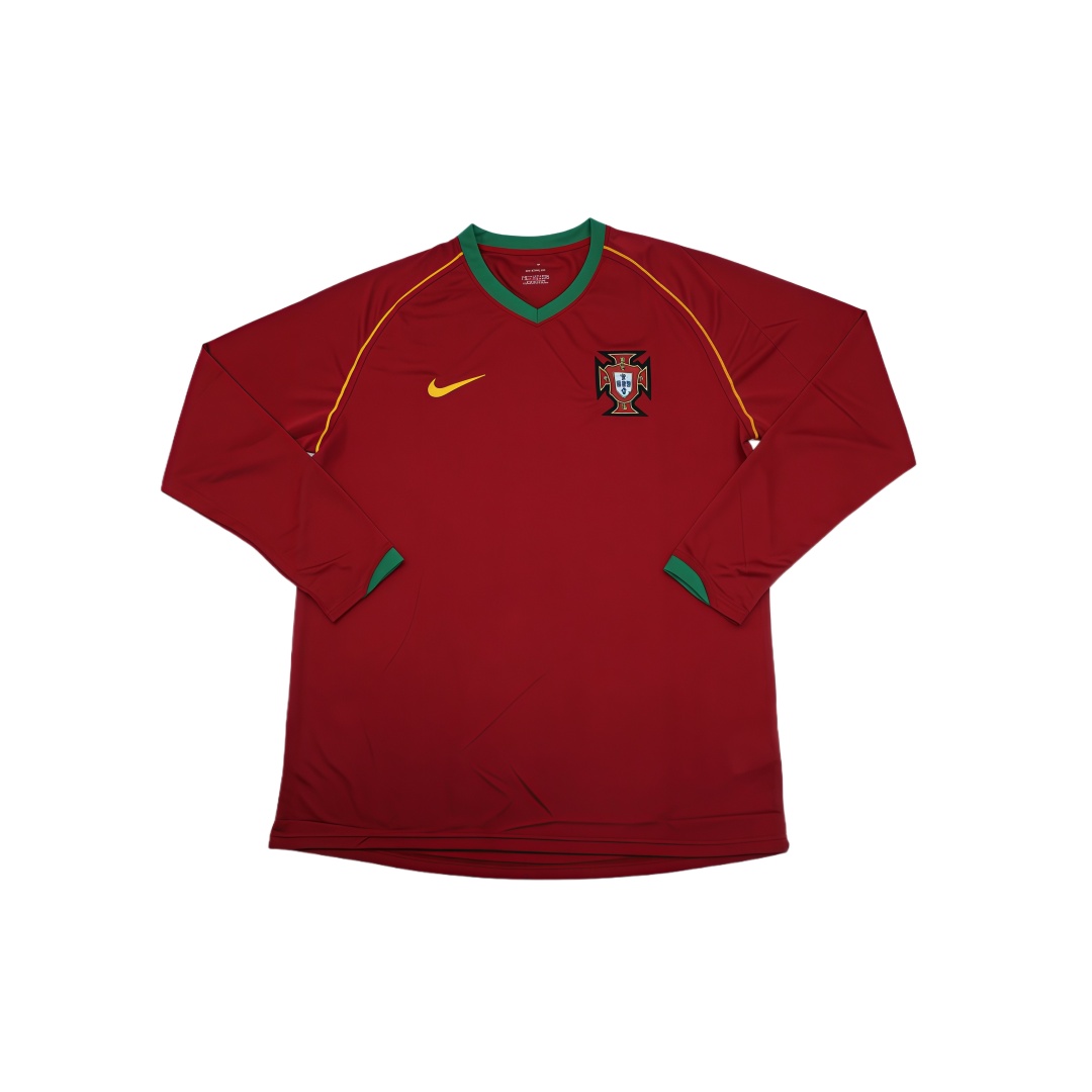 2006 Portugal Home Retro Football Shirt Long Sleeve  2006 Portugal Home Retro Football Shirt Long Sleeve