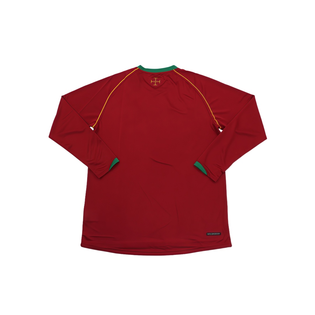 2006 Portugal Home Retro Football Shirt Long Sleeve
