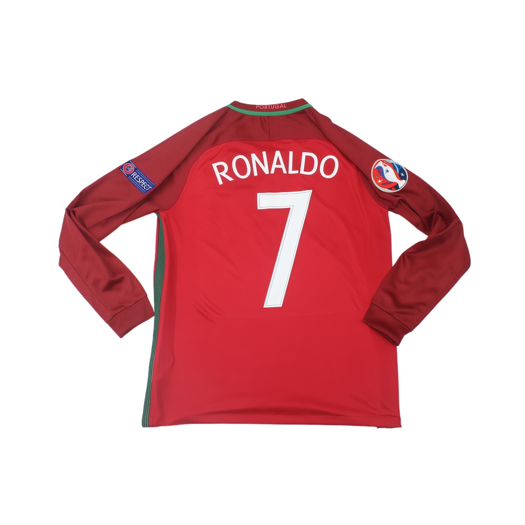 2016 Portugal Home Retro Football Shirt Long Sleeve