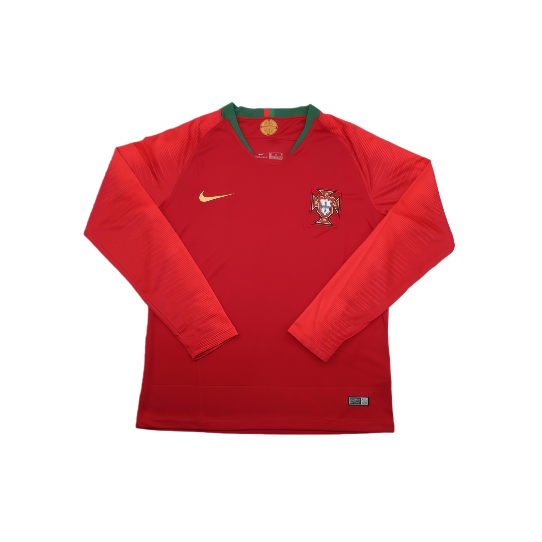 2018 Portugal Home Retro Football Shirt Long Sleeve  2018 Portugal Home Retro Football Shirt Long Sleeve