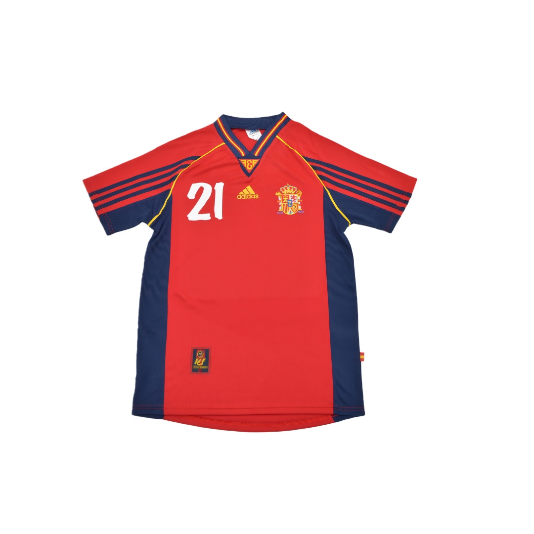 1998 Spain Home Retro Football Shirt  1998 Spain Home Retro Football Shirt